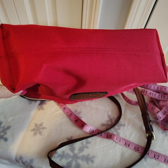 G.H.Bass Red Canvas Crossbody Bag - Picture 9 of 12
